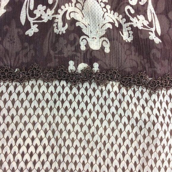 4/$25 Coco And Chase Tunic Blouse Peasant Floral V Neck Sheer Womens Sz M - Picture 12 of 14